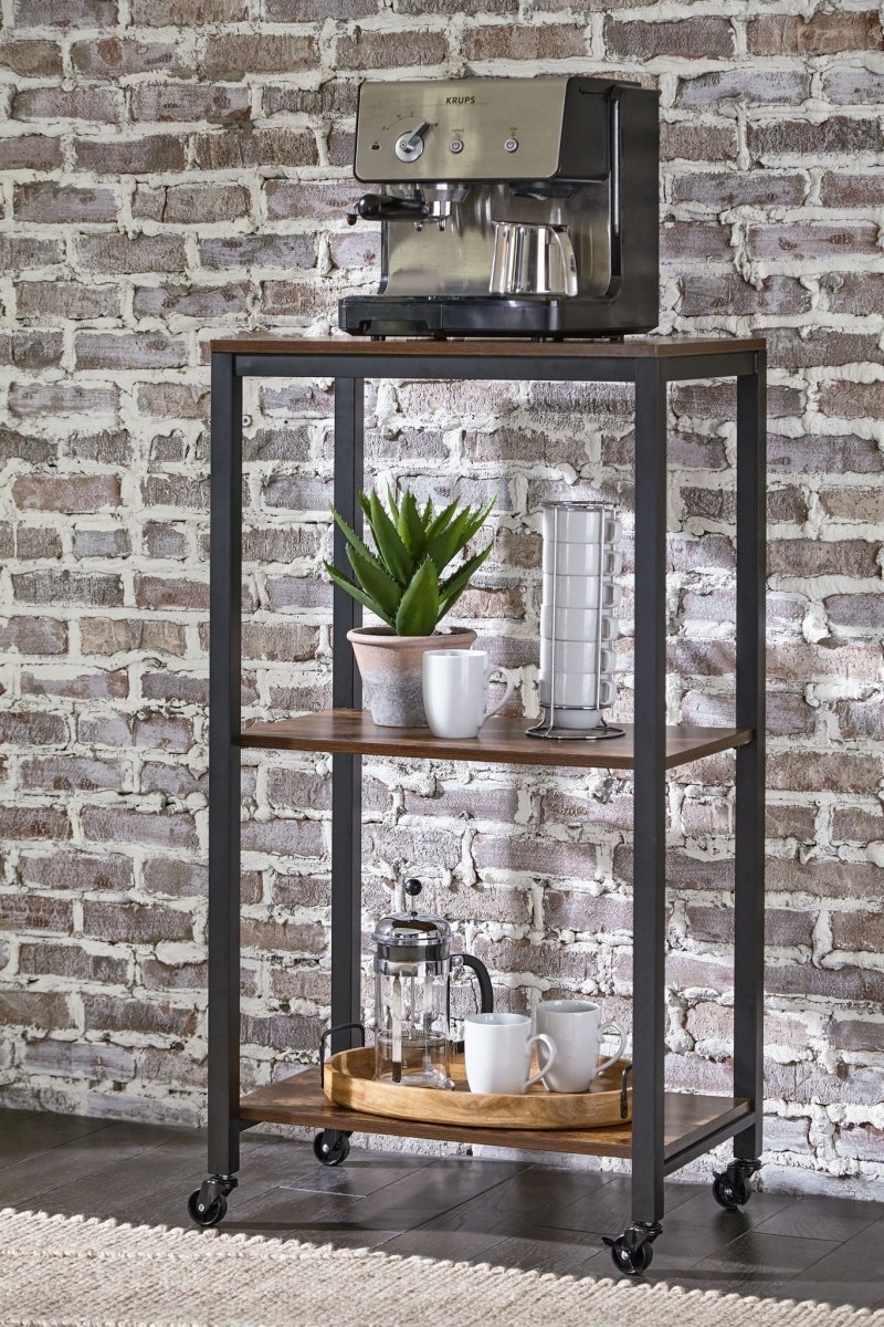 Bevinfield - Bar Cart - Brown / Black Bar Carts by Signature Design by Ashley® - Walls Furniture & Mattress