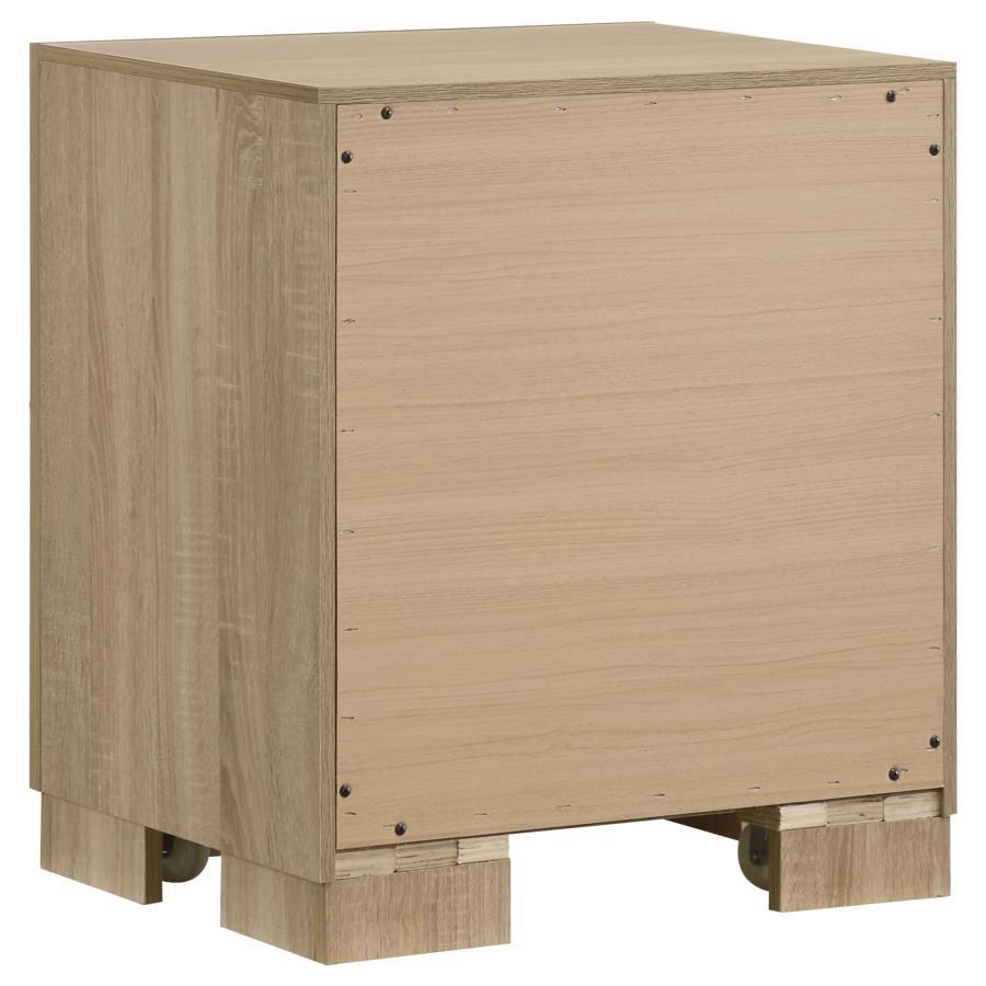 Arielle - 2 - Drawer Bedroom Nightstand With Casters - Light Oak Accent Nightstands by Coaster Fine Furniture - Walls Furniture & Mattress