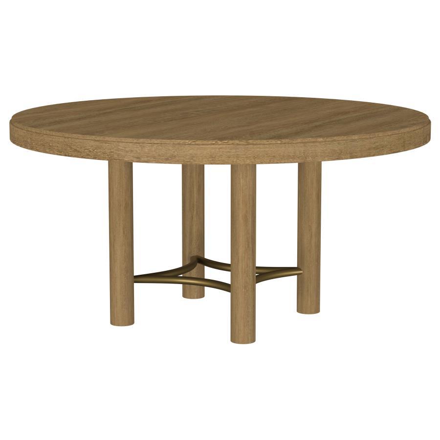 Arini - 60" Round Wood Dining Room Table - Sand Wash Dining Tables by Coaster Fine Furniture - Walls Furniture & Mattress