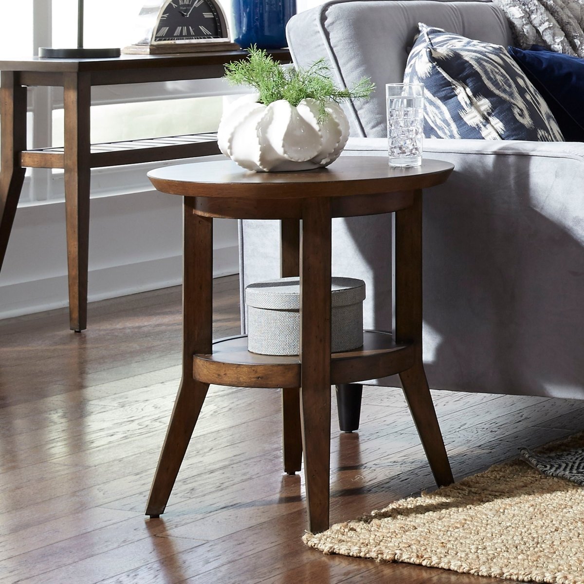 Ventura Blvd - Round End Table - Dark Brown End Tables by Liberty Furniture - Walls Furniture & Mattress