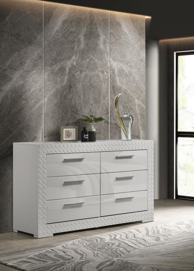 Ives - 6 - Drawer Dresser Dressers by Coaster Fine Furniture - Walls Furniture & Mattress