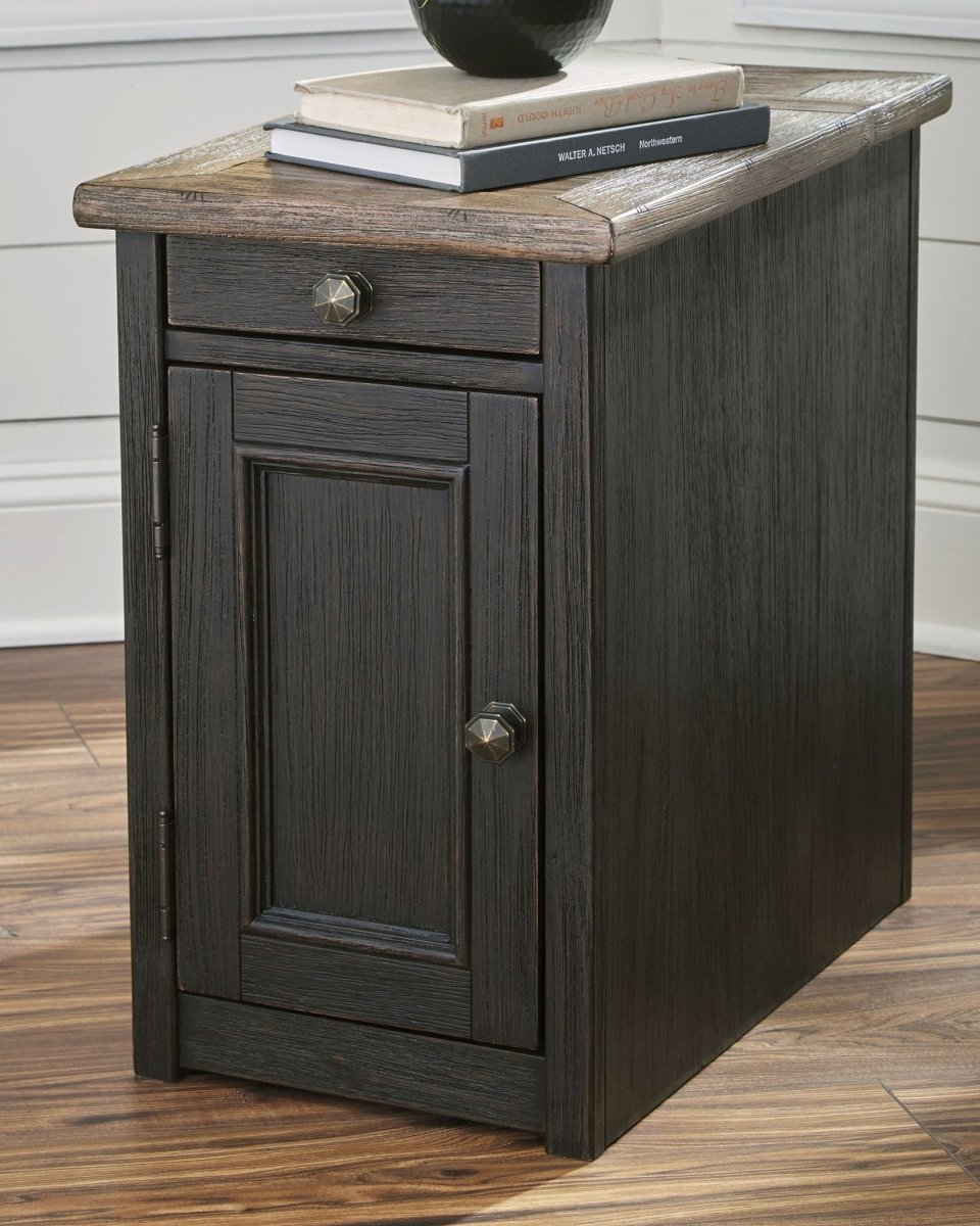Tyler Creek - Chair Side End Table - Grayish Brown / Black Chair Side Tables by Signature Design by Ashley® - Walls Furniture & Mattress