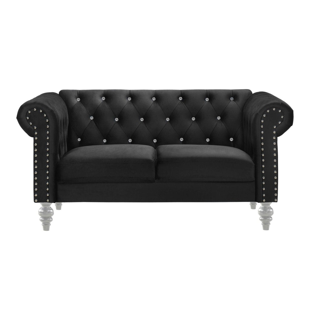 Emma - Crystal Loveseat Stationary Loveseats by New Classic - Walls Furniture & Mattress