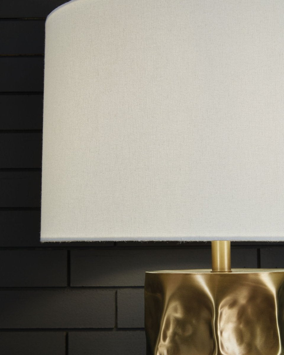 Marshawn - Metal Table Lamp - Gold Finish Table Lamps by Signature Design by Ashley® - Walls Furniture & Mattress
