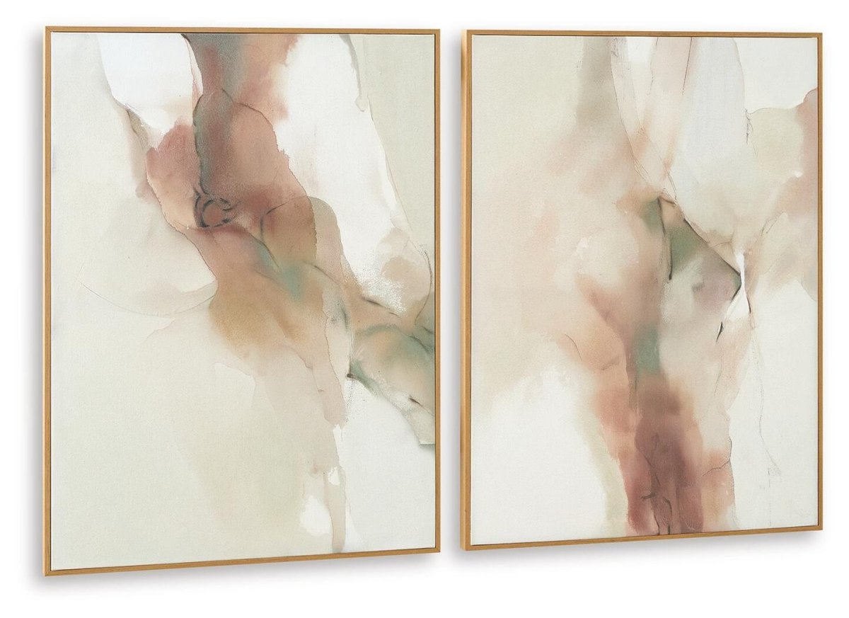 Brettwarth - Wall Art Set (Set of 2) - Green / Blue / Yellow Canvas Art Sets by Signature Design by Ashley® - Walls Furniture & Mattress