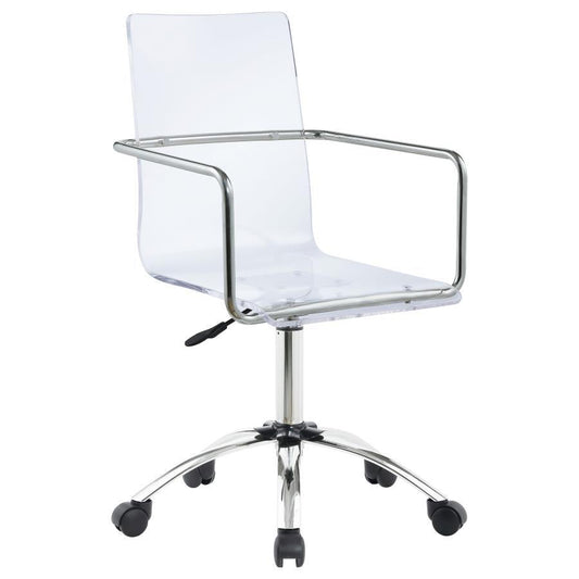 Amaturo - Acrylic Adjustable Home Office Desk Chair - Clear Swivel Chairs by CoasterEssence - Walls Furniture & Mattress