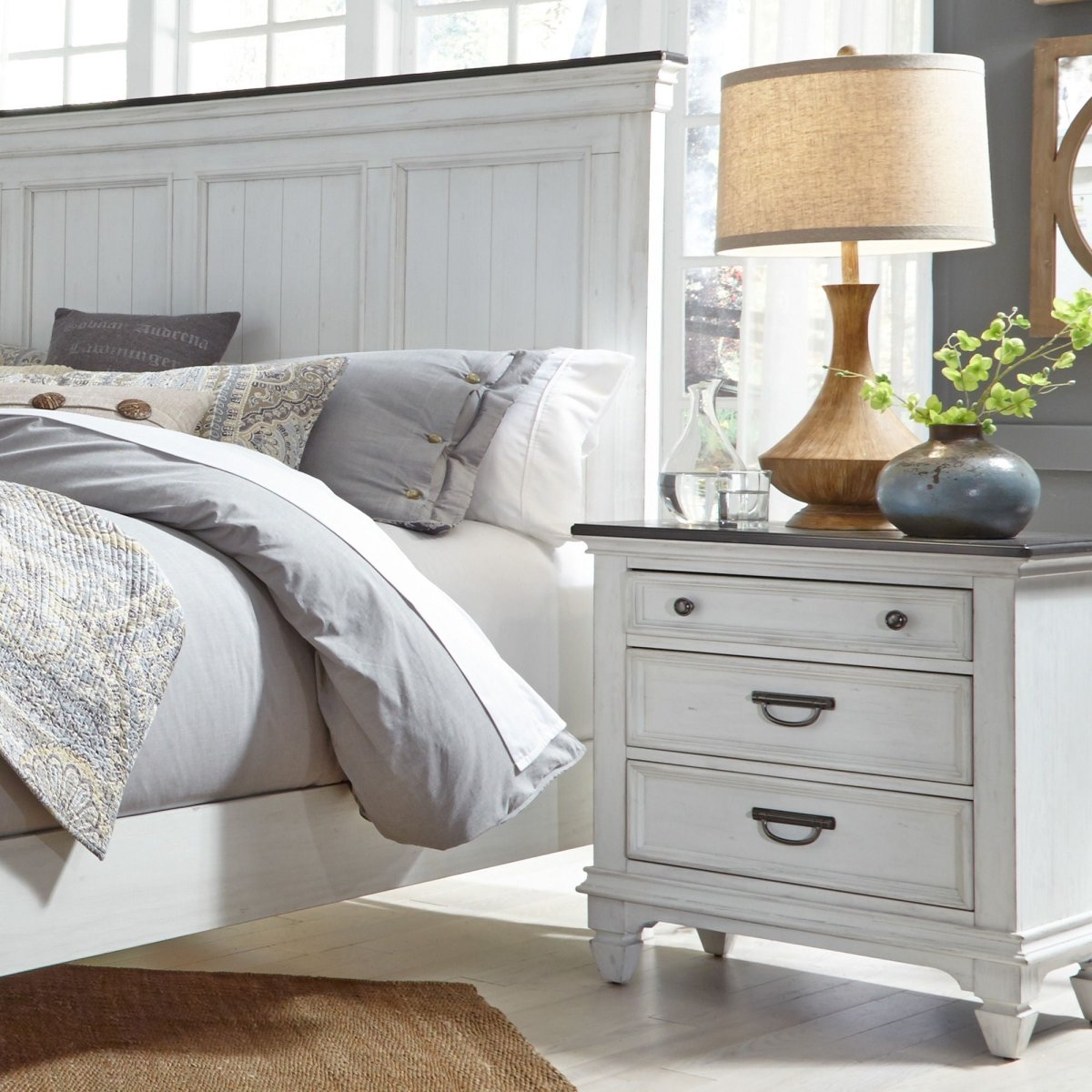 Allyson Park - Nightstand w/ Charging Station Nightstands w/ Charging Stations by Liberty Furniture - Walls Furniture & Mattress