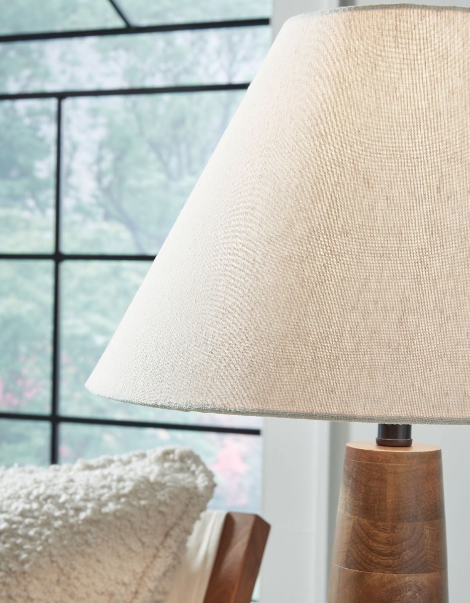 Danset - Wood Lamp Floor Lamps by Signature Design by Ashley® - Walls Furniture & Mattress