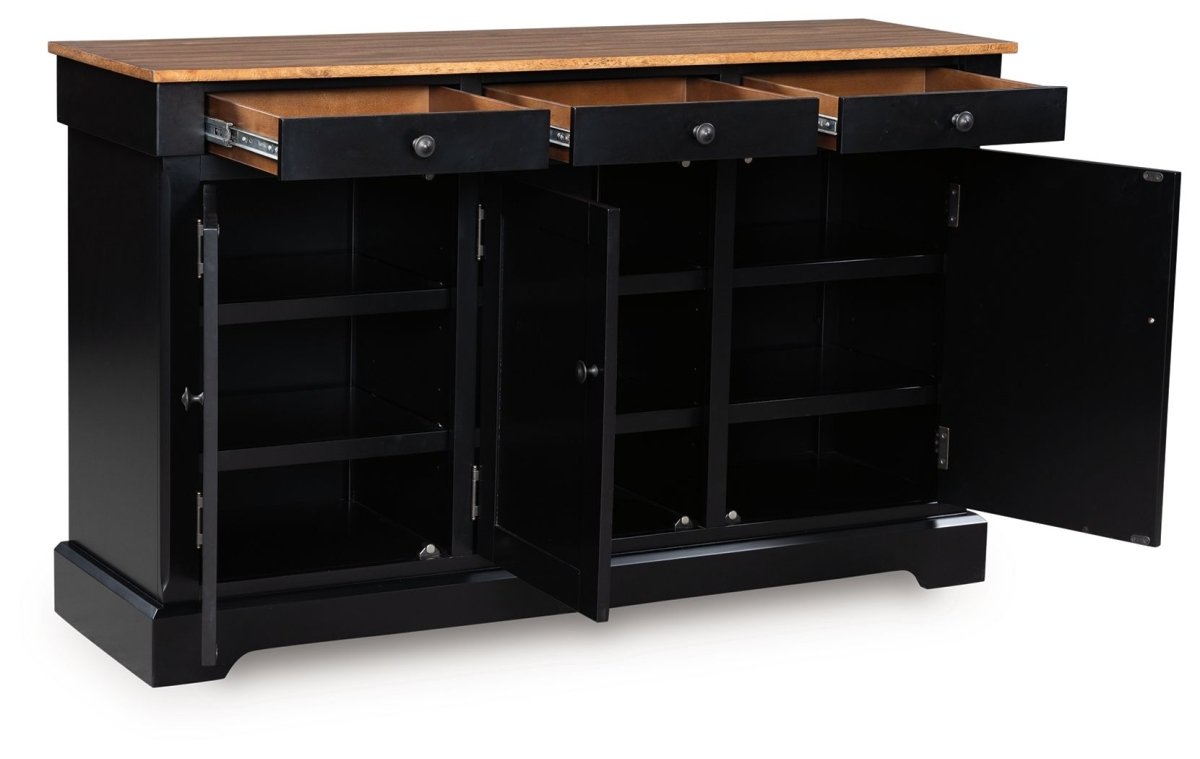 Wildenauer - Brown / Black - Dining Room Buffet Servers by Signature Design by Ashley® - Walls Furniture & Mattress