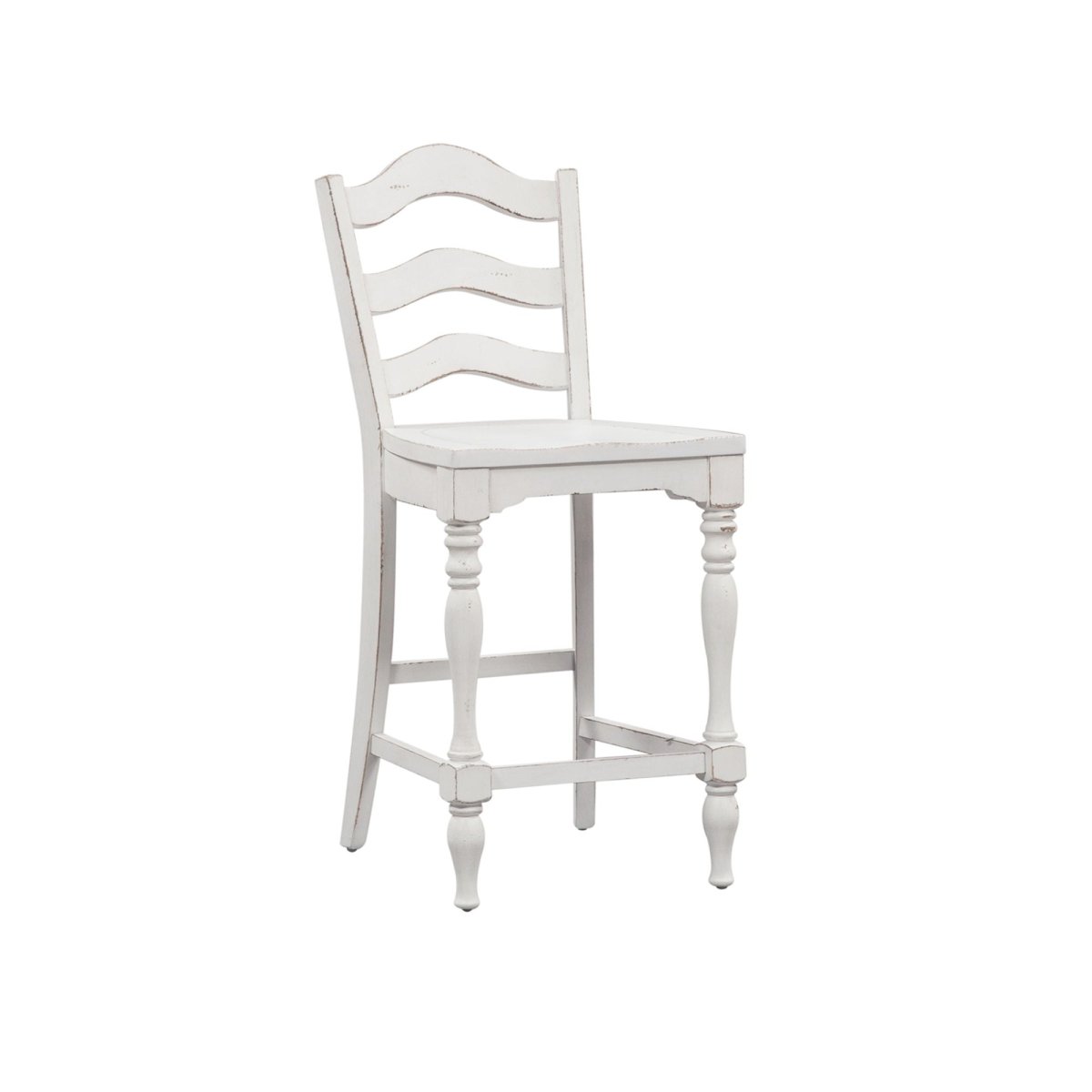 Magnolia Manor - Ladder Back Counter Chair - White Counter Chairs by Liberty Furniture - Walls Furniture & Mattress