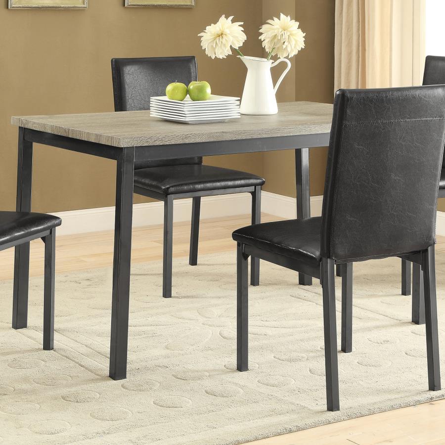 Garza - Rectangular Composite Wood Dining Table - Gray Dining Tables by CoasterEveryday - Walls Furniture & Mattress