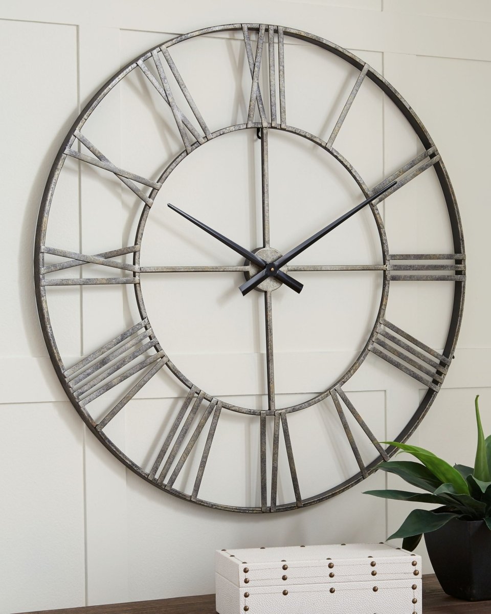Paquita - Wall Clock Wall Clocks by Signature Design by Ashley® - Walls Furniture & Mattress