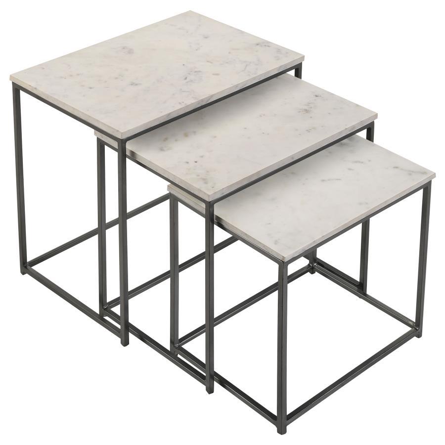 Medora - Marble Top Nesting Table Set Nesting Tables by CoasterElevations - Walls Furniture & Mattress