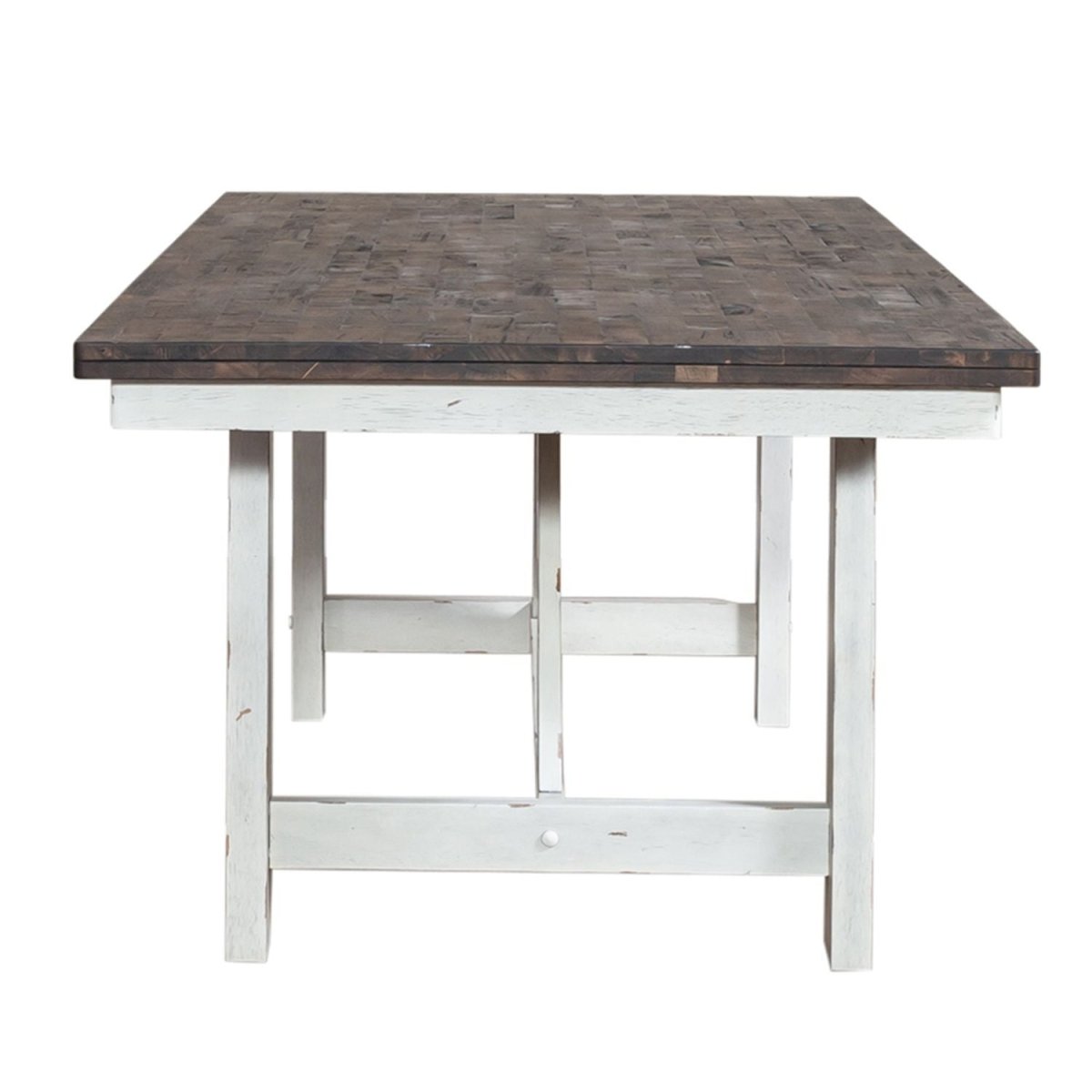 Farmhouse - Fixed Top Trestle Table - White Dining Tables by Liberty Furniture - Walls Furniture & Mattress