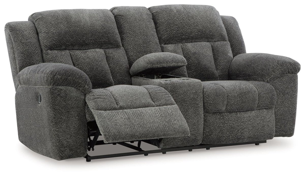Frohn - Dbl Reclining Loveseat With Console Reclining Loveseats by Signature Design by Ashley® - Walls Furniture & Mattress