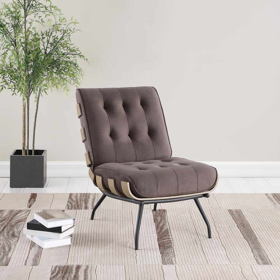 Aloma - Upholstered Tufted Armless Accent Chair Armless Chairs by Coaster Fine Furniture - Walls Furniture & Mattress