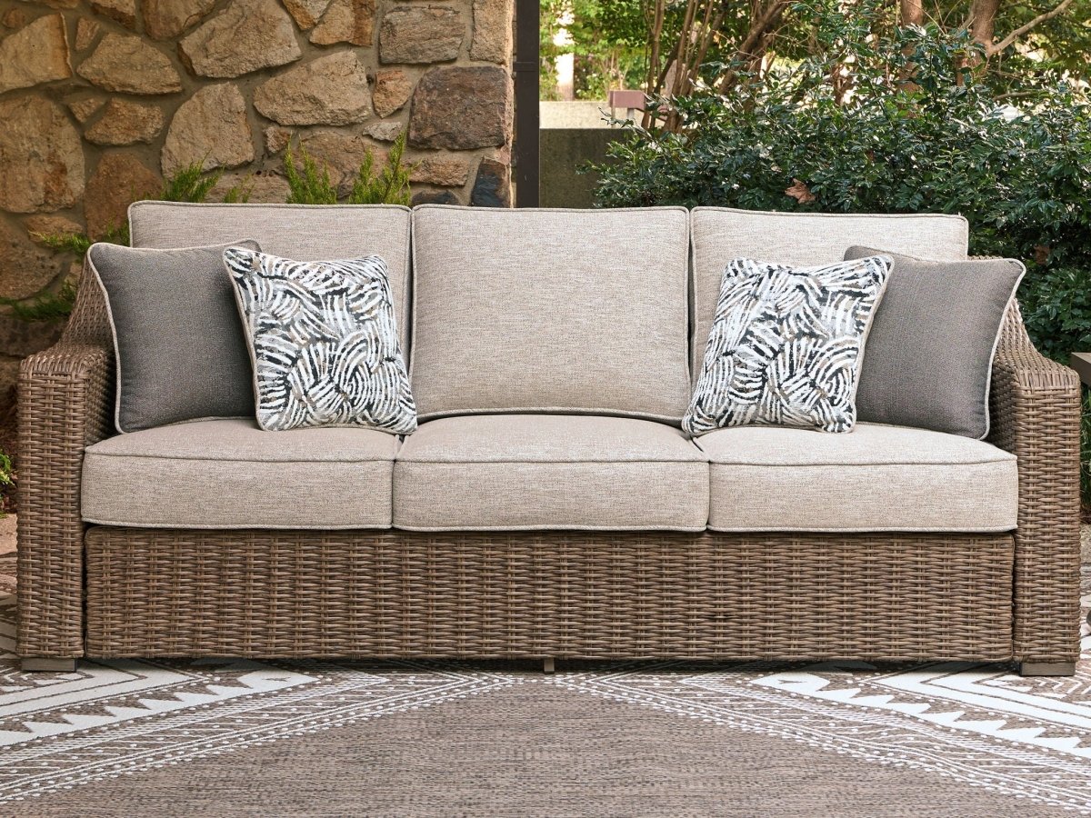 Laguna Heights - Sofa With Cushion - Beige Sofas by Signature Design by Ashley® - Walls Furniture & Mattress
