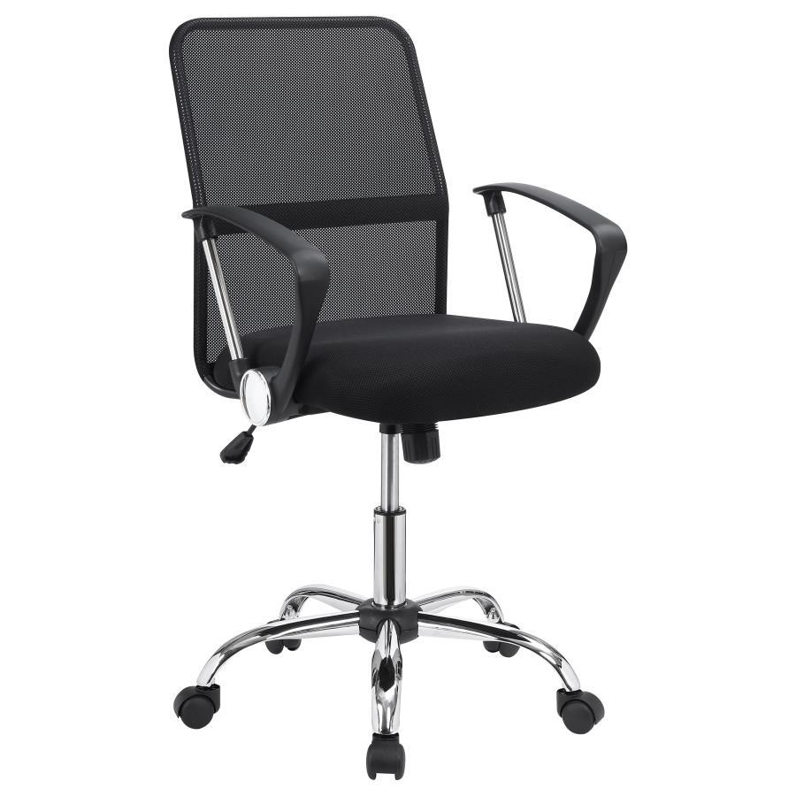 Gerta - Upholstered Adjustable Mesh Office Desk Chair - Black Swivel Chairs by CoasterEveryday - Walls Furniture & Mattress