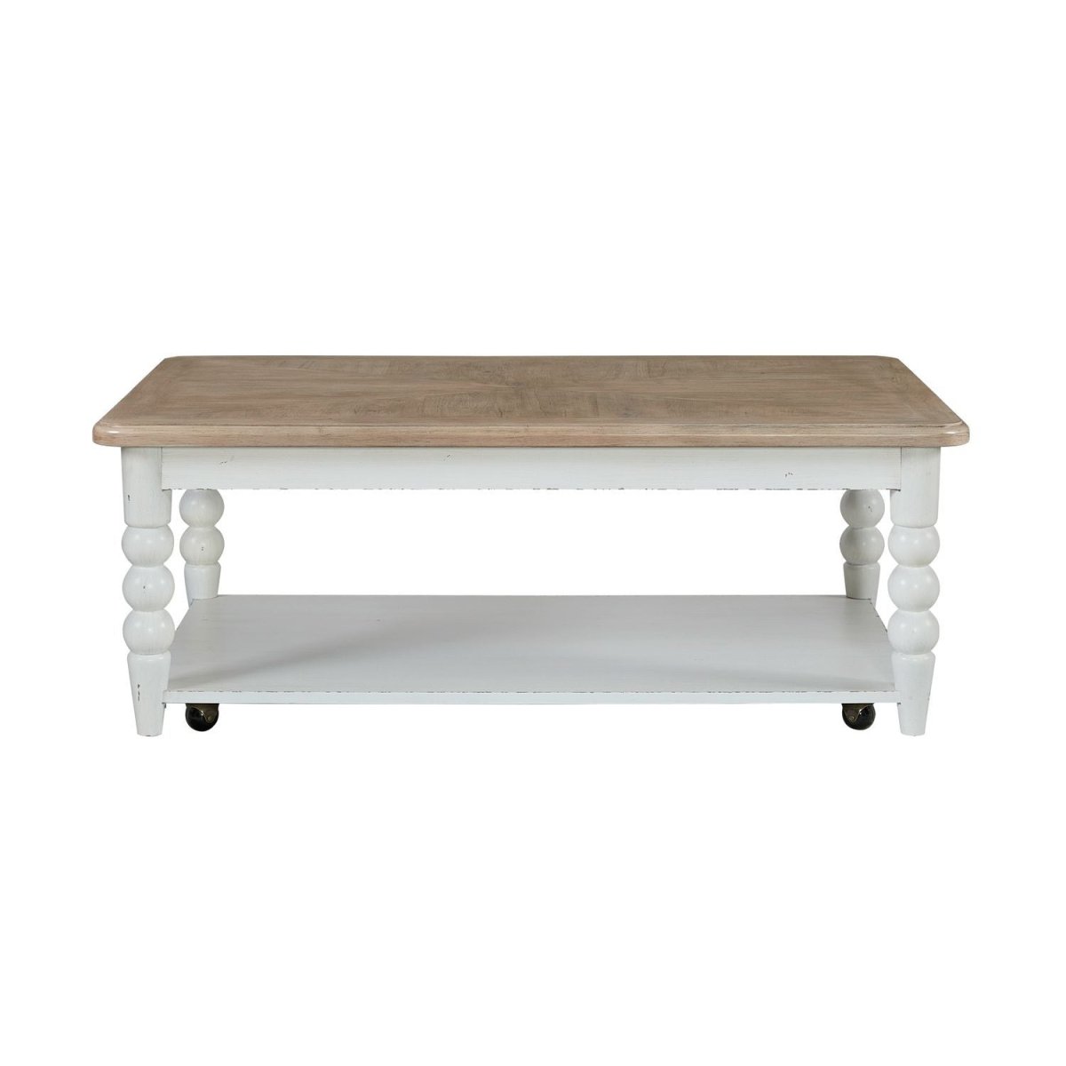 Turnberry Park - Rectangular Cocktail Table - Washed White Cocktail Tables by Liberty Furniture - Walls Furniture & Mattress