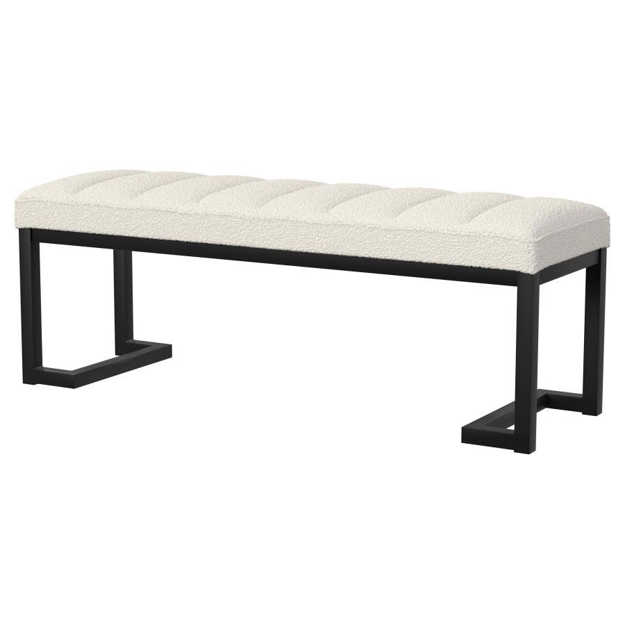 Mesa - Boucle Upholstered Tufted Accent Bench Upholstered Benches by Coaster Fine Furniture - Walls Furniture & Mattress