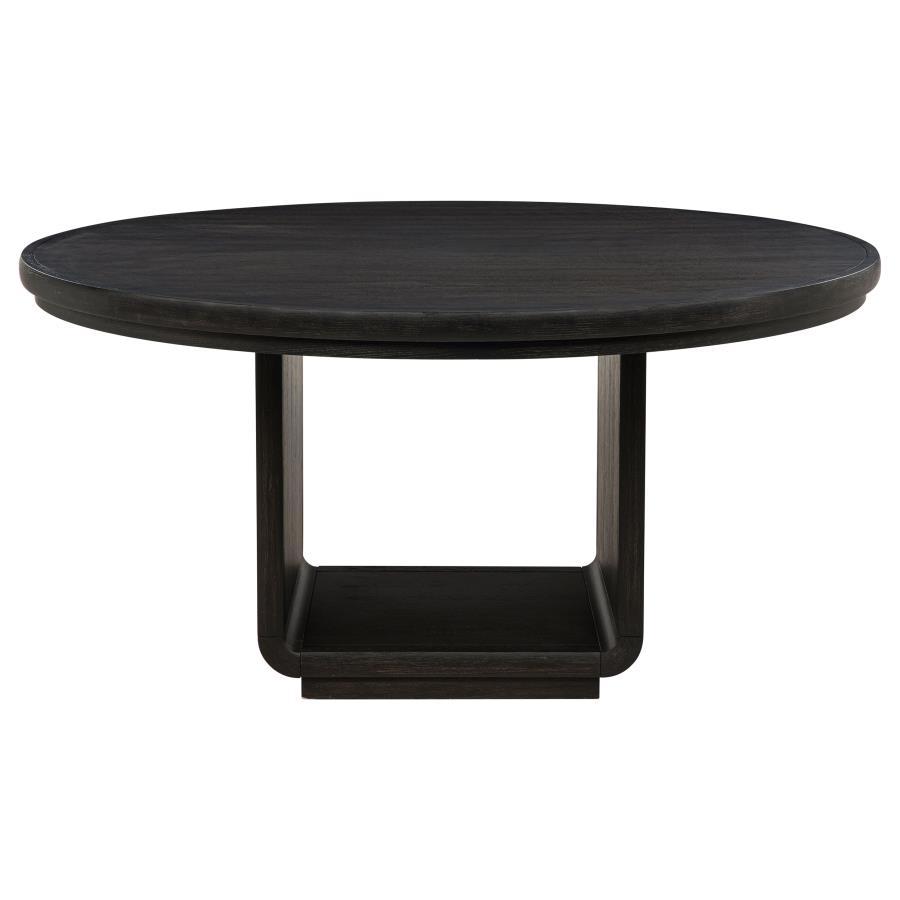 Leandro - 60" Round Dining Table - Burnished Black Dining Tables by Coaster Fine Furniture - Walls Furniture & Mattress