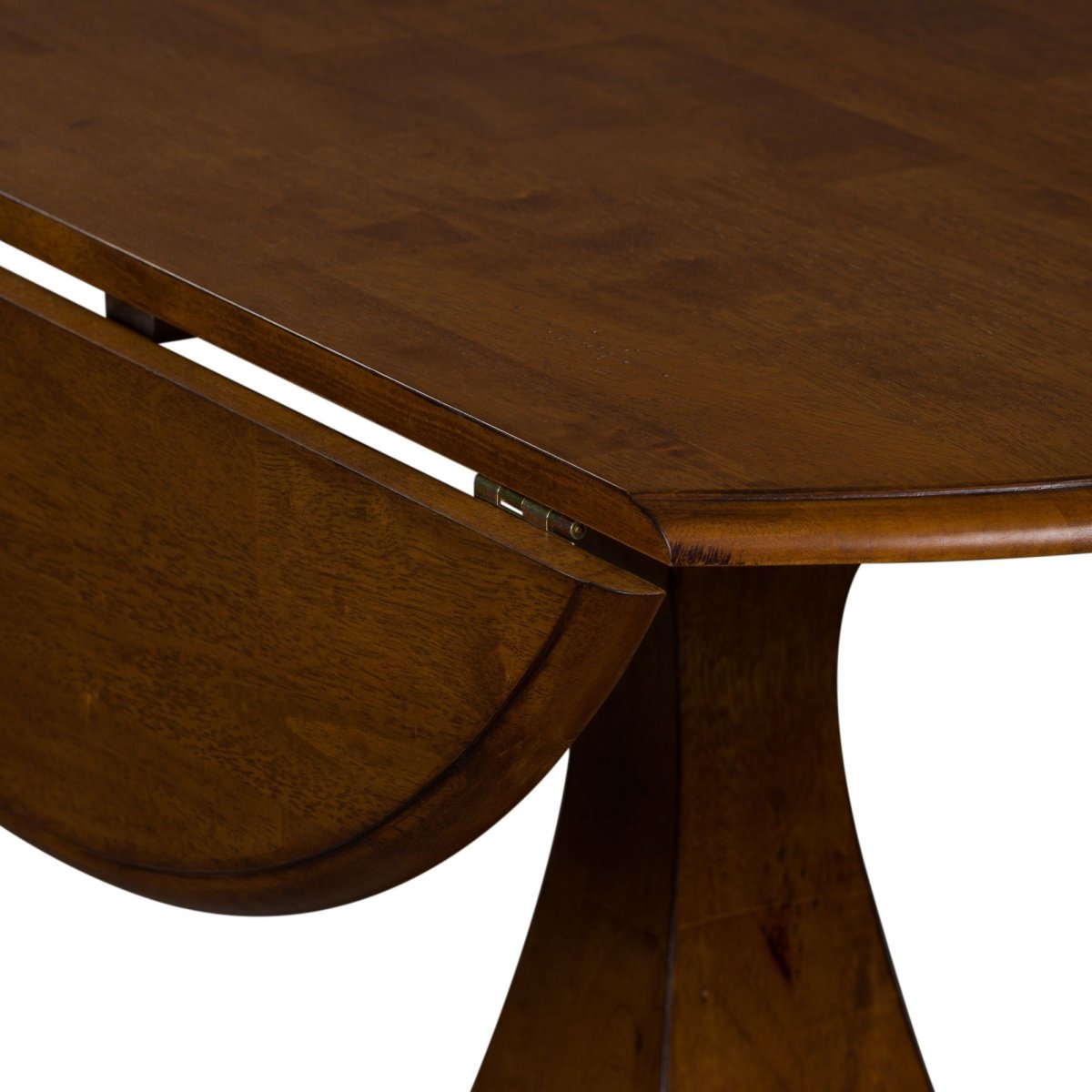 Creations - Round Drop Leaf Table - Dark Brown Dining Tables by Liberty Furniture - Walls Furniture & Mattress