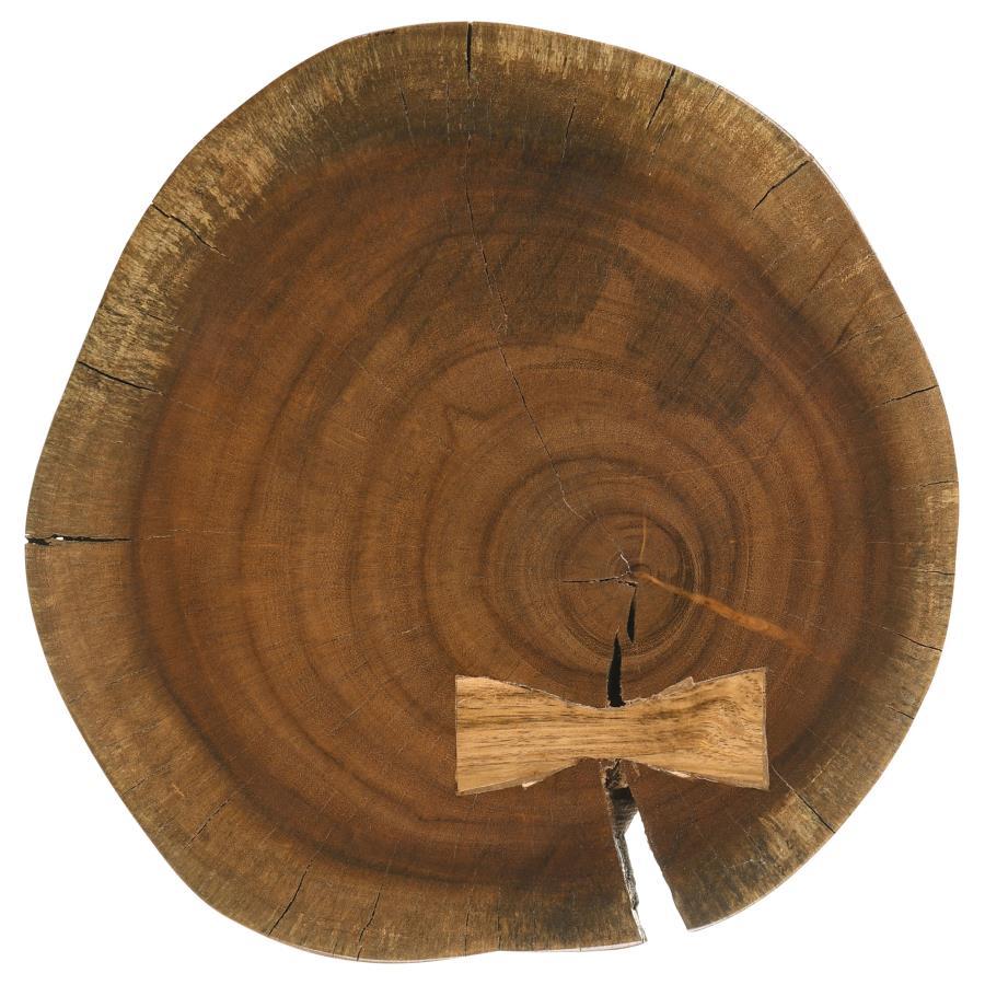 Keith - Round Solid Tree Trunk Side Table - Natural And Black Side Tables by Coaster Fine Furniture - Walls Furniture & Mattress