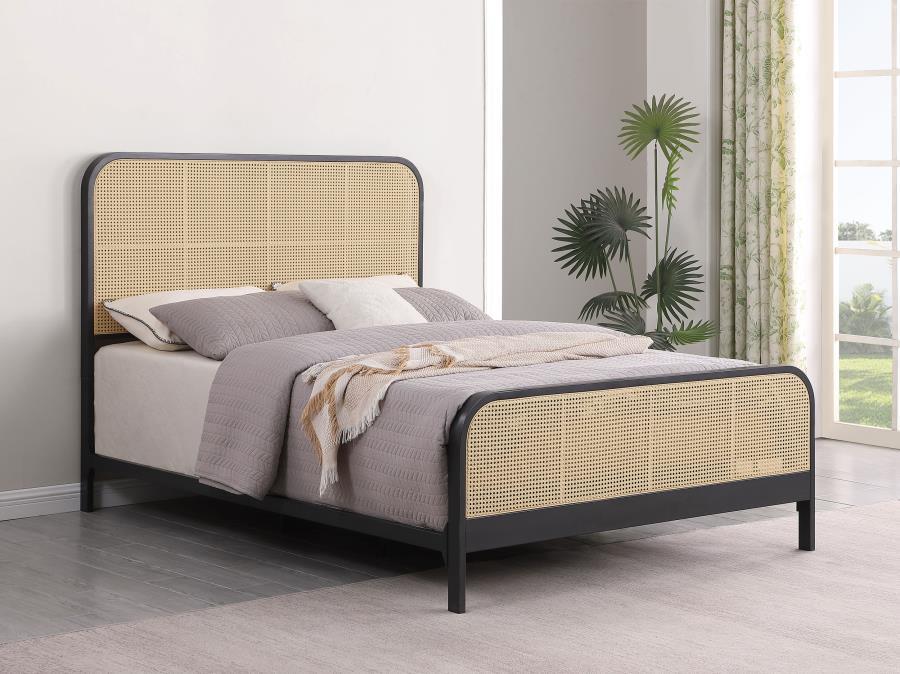 Lanewood - Open Cane Rattan Metal Bed Upholstered Beds by Coaster Fine Furniture - Walls Furniture & Mattress