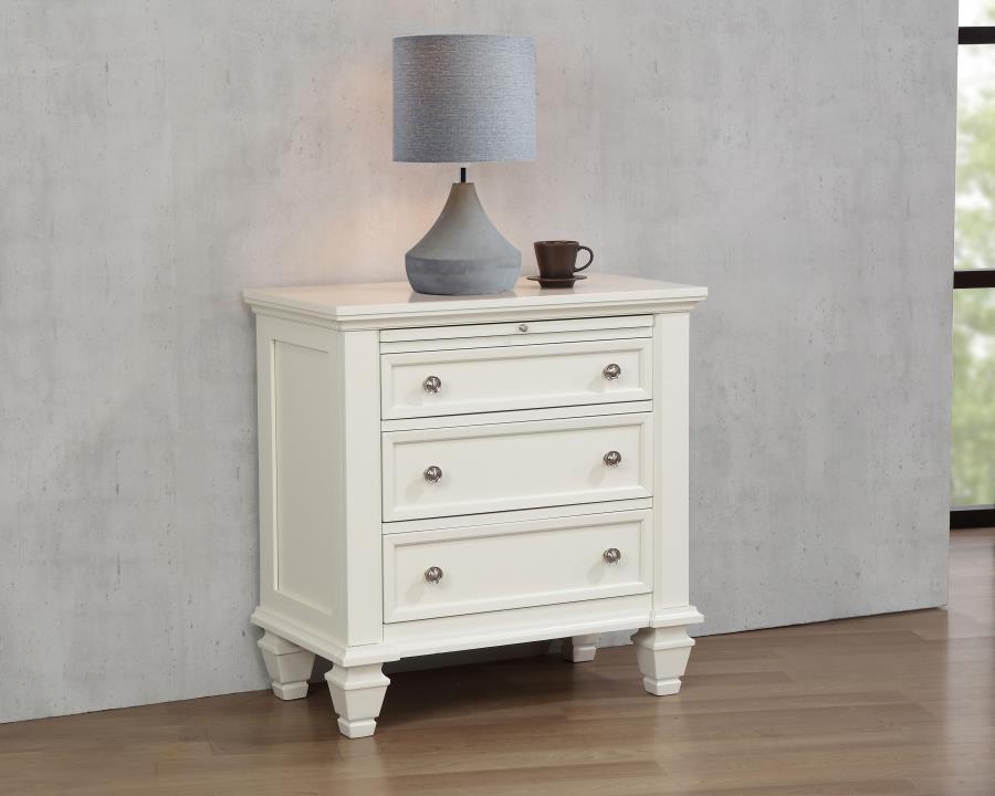 Sandy Beach - 3 - drawer Nightstand Accent Nightstands by CoasterEssence - Walls Furniture & Mattress
