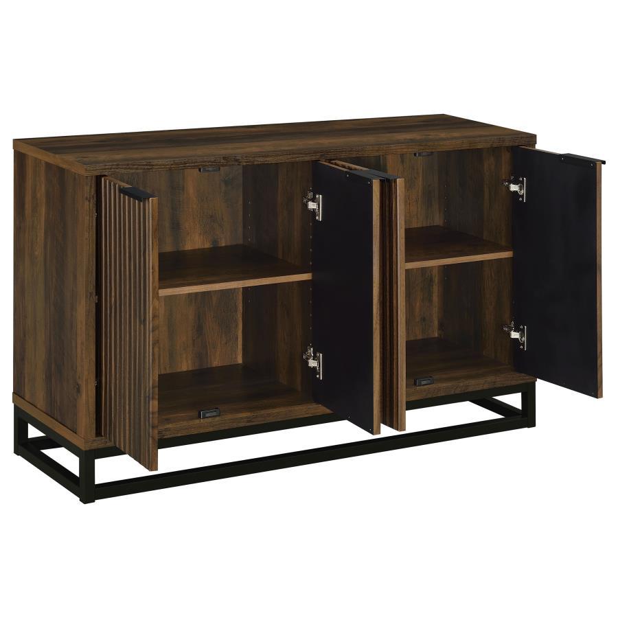 Ryatt - 4 Door Engineered Wood Accent Cabinet - Dark Pine Accent Cabinets by Coaster Fine Furniture - Walls Furniture & Mattress