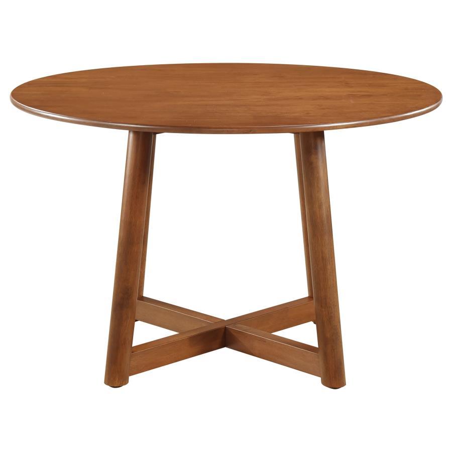 Dinah - Round Solid Wood Dining Table - Walnut Dining Tables by CoasterEveryday - Walls Furniture & Mattress