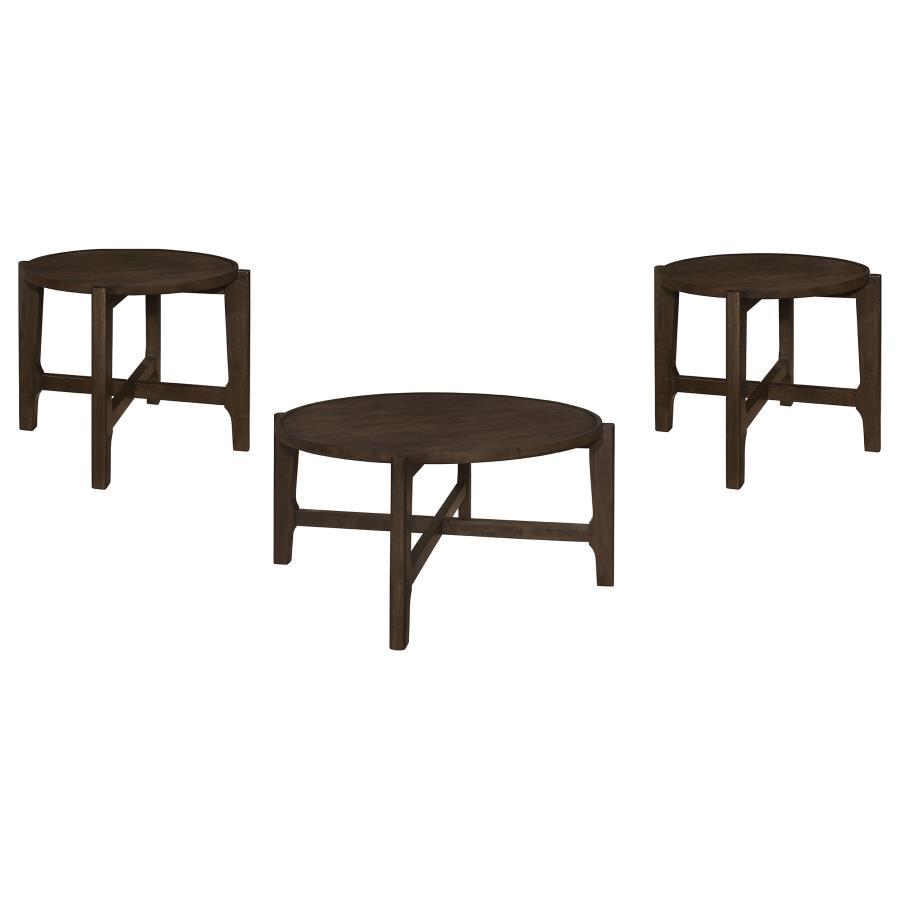 Cota - Solid Wood Coffee And End Table Set Table Sets by Coaster Fine Furniture - Walls Furniture & Mattress