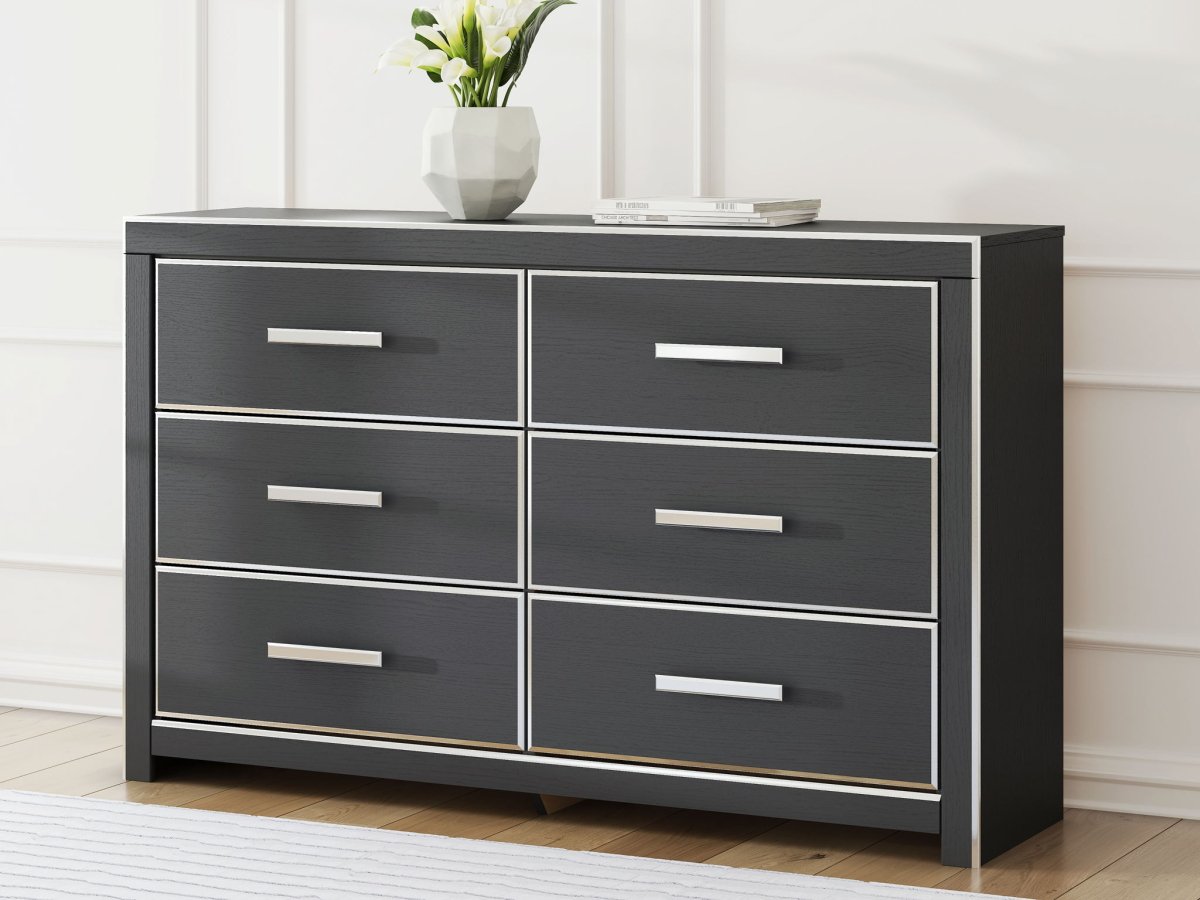 Zuraleus - Black - Six Drawer Dresser Dressers by Signature Design by Ashley® - Walls Furniture & Mattress