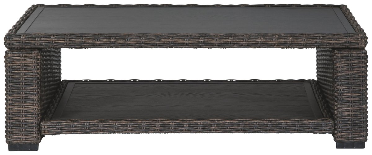 Grasson Lane - Rectangular Cocktail Table - Brown Coffee Tables by Signature Design by Ashley® - Walls Furniture & Mattress