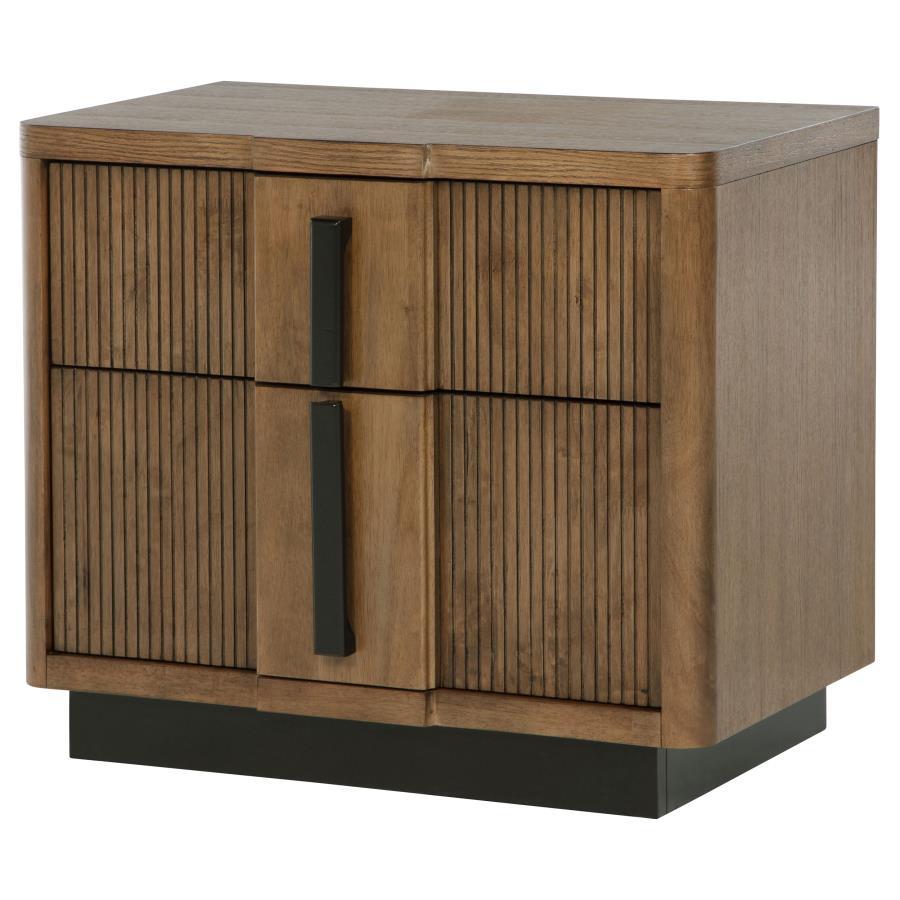 Terrace - 2 - Drawer Nightstand Bedside Table - Ash Brown Accent Nightstands by Coaster Fine Furniture - Walls Furniture & Mattress