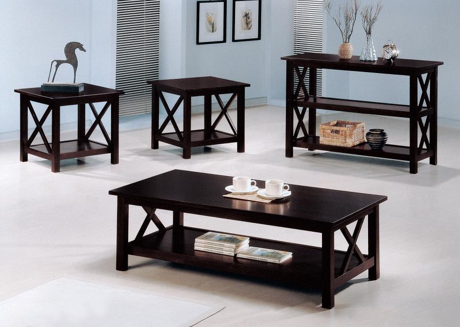 Rachelle - 2 - Shelf Wood Entryway Console Table - Deep Merlot Console Tables by CoasterEssence - Walls Furniture & Mattress