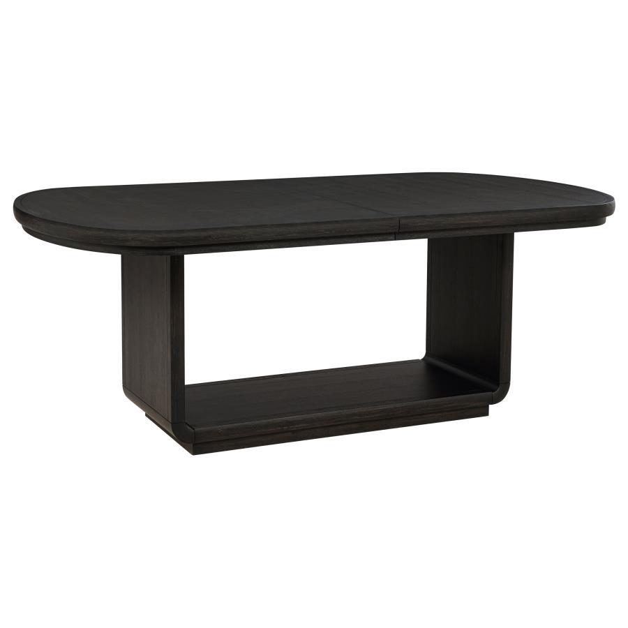 Leandro - 78" Extension Dining Room Table - Burnished Black Dining Tables with Extensions by Coaster Fine Furniture - Walls Furniture & Mattress