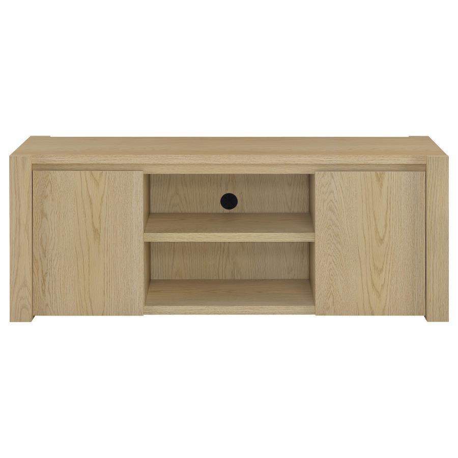 Laurelton - 60" 2 - Door TV Stand Media Console - Light Oak TV Stands by Coaster Fine Furniture - Walls Furniture & Mattress
