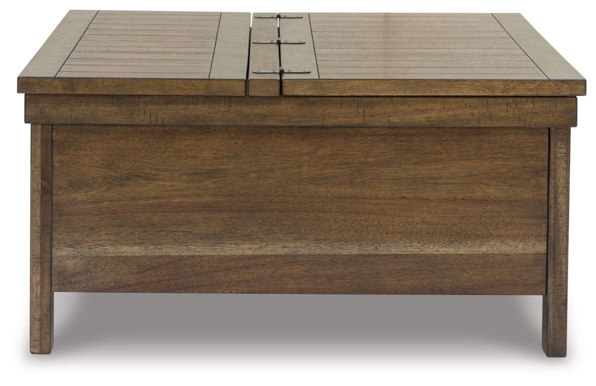 Moriville - Lift Top Cocktail Table - Grayish Brown Cocktail Tables by Signature Design by Ashley® - Walls Furniture & Mattress