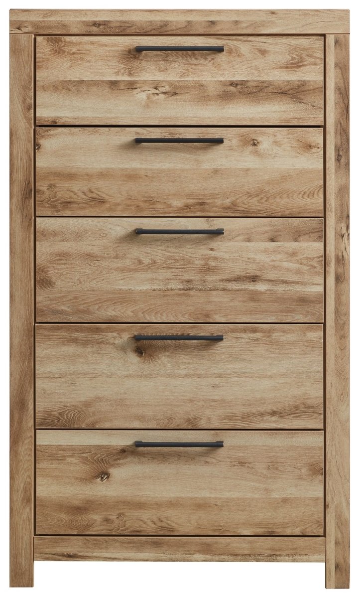 Hyanna - Five Drawer Chest - Tan Brown Accent Chests by Signature Design by Ashley® - Walls Furniture & Mattress
