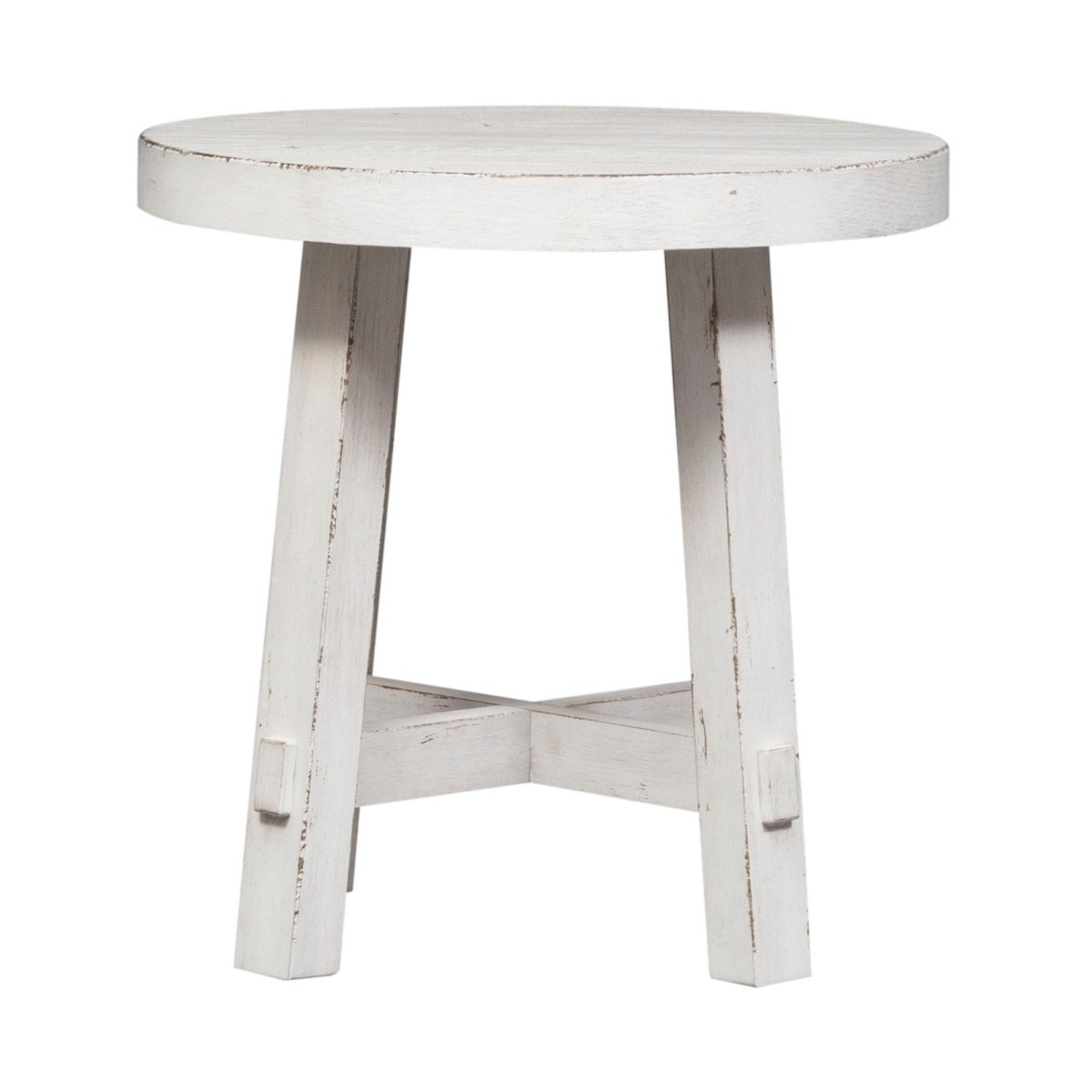 Modern Farmhouse - Splay Leg Round End Table End Tables by Liberty Furniture - Walls Furniture & Mattress