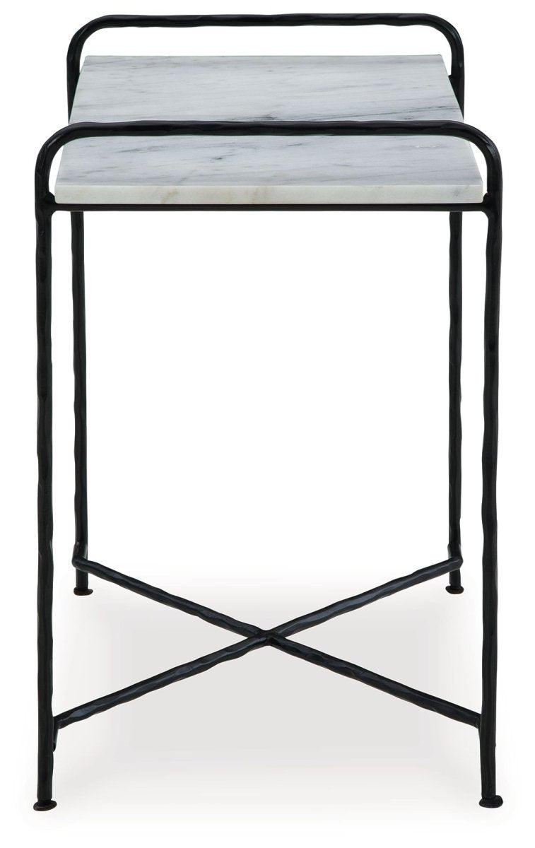 Ashber - Accent Table - White / Black Accent Tables by Signature Design by Ashley® - Walls Furniture & Mattress