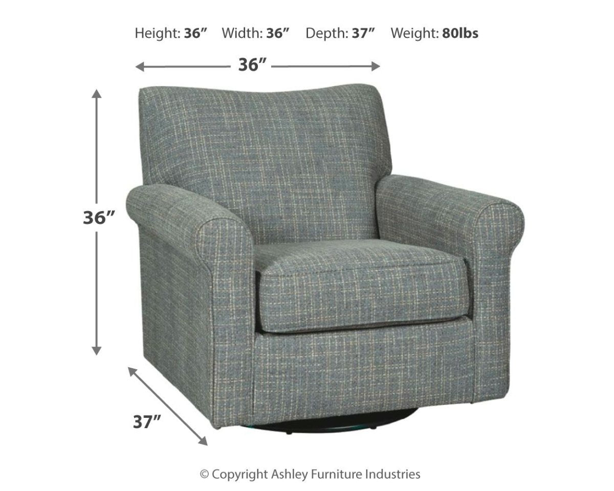 Renley - Swivel Glider Accent Chair - Ash Swivel Glider Chairs by Signature Design by Ashley® - Walls Furniture & Mattress