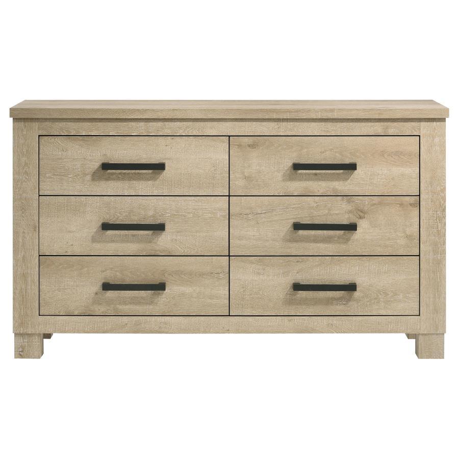 Oakglen - 6 - Drawer Bedroom Dresser Dressers by Coaster Fine Furniture - Walls Furniture & Mattress