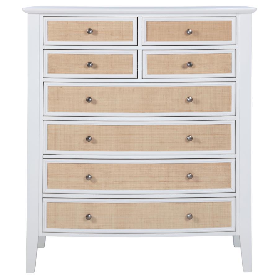 Bexhill - 8 - Drawer Chest Of Drawers - White Accent Chests by Coaster Fine Furniture - Walls Furniture & Mattress