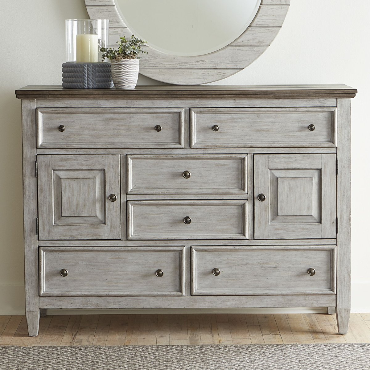 Heartland - 2 Door 6 Drawer Chesser - White Dressers by Liberty Furniture - Walls Furniture & Mattress