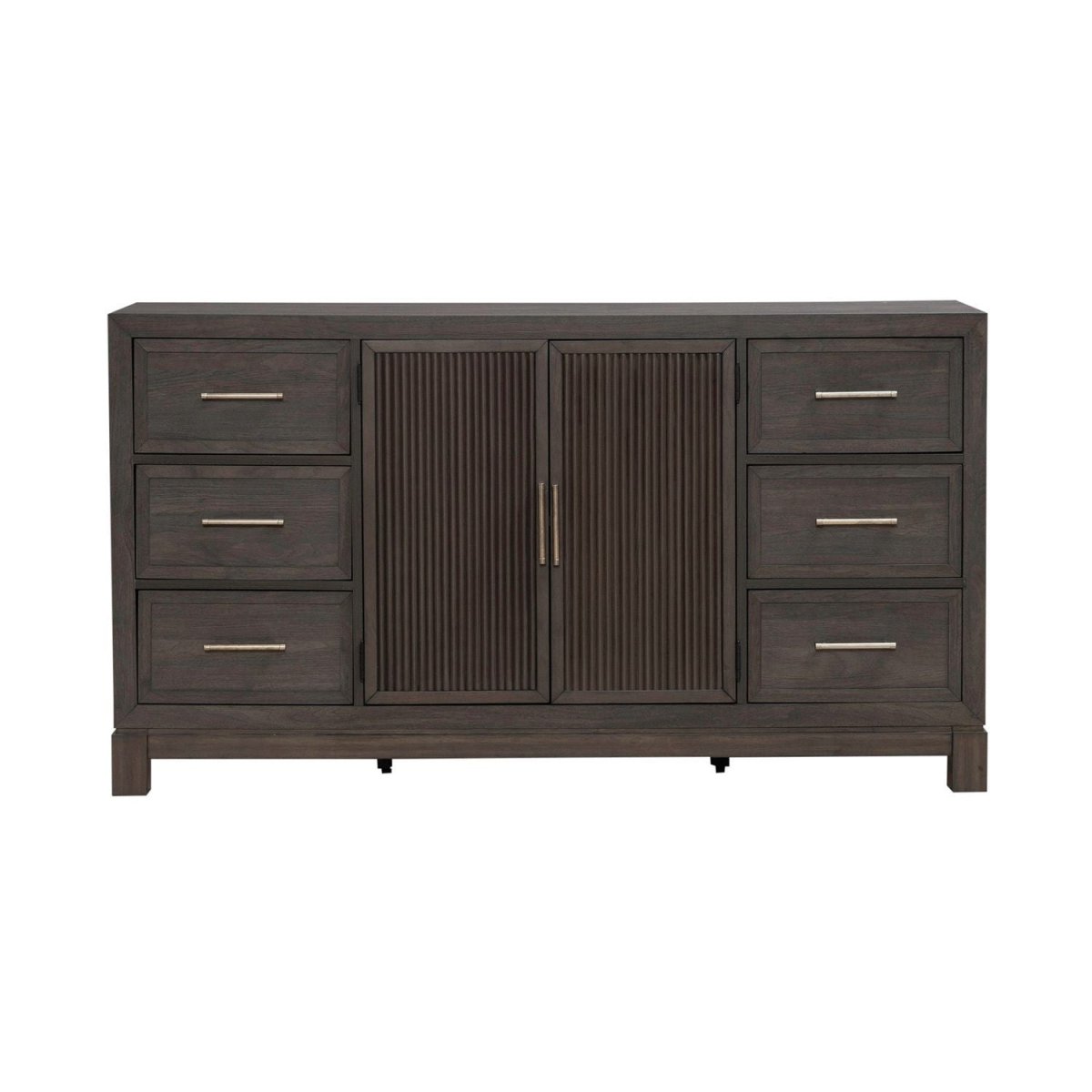 Modern Edge - 2 Door 6 Drawer Dresser - Brown Dressers by Liberty Furniture - Walls Furniture & Mattress