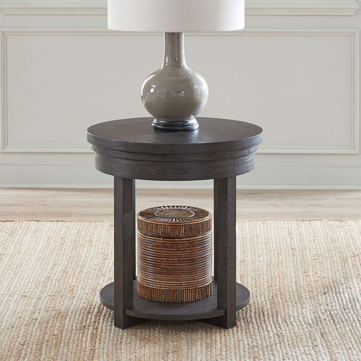 Weston - Round End Table - Brown End Tables by Liberty Furniture - Walls Furniture & Mattress
