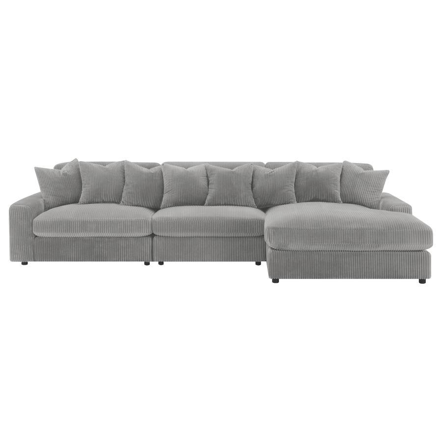 Blaine - Reversible Upholstered Chaise Sectional Sofa Stationary Sectionals by Coaster Fine Furniture - Walls Furniture & Mattress