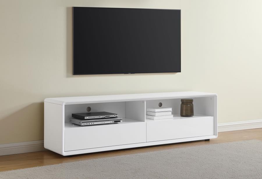 Ellice - TV Stand Media Console - White TV Stands by Coaster Fine Furniture - Walls Furniture & Mattress